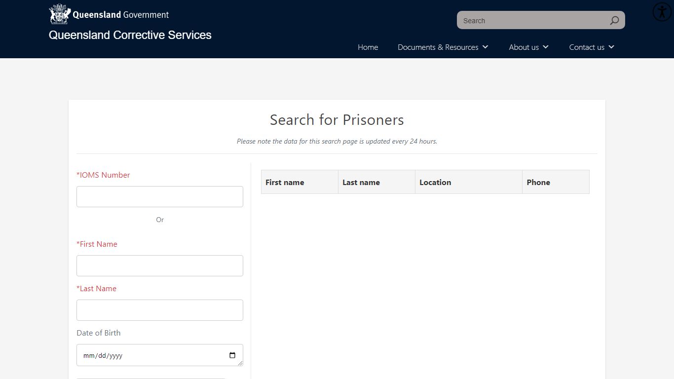 Search Prisoners | Queensland Corrective Services